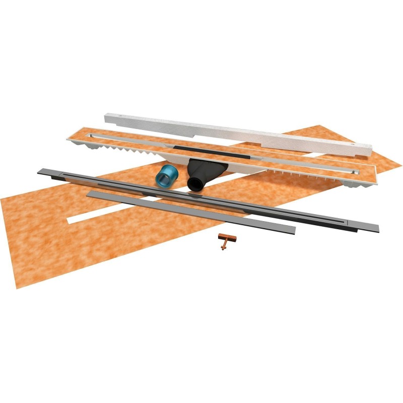 Caniveau carrodrain TWIGGI XL en inox 100-160cm 100201