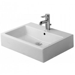 Duravit Vero lavabo 60X47cm avec 1 trou de robinet, modèle rectangulaire  blanc 0454600000