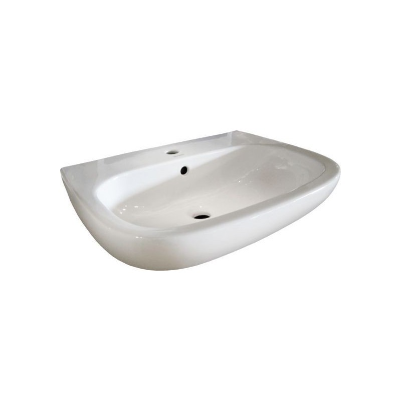 Duravit, lavabo d-code 55cm blanc,  en céramique sanitaire, avec trop-plein. 23105500002