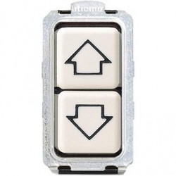 Bticino Double bouton-poussoir Magic - avec flèches - 1P NO + NO - 250V - 10A - 1 module 5055/1