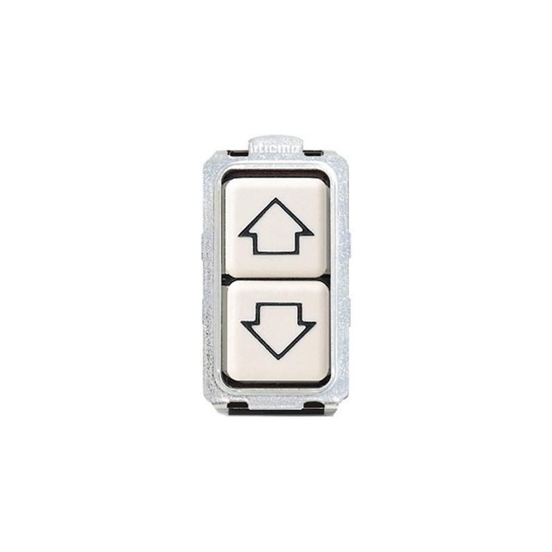 Bticino Double bouton-poussoir Magic - avec flèches - 1P NO + NO - 250V - 10A - 1 module 5055/1