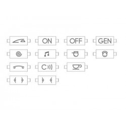 Bticino livinglight - kit lentilles commande axiale 13 symboles anthracite L4916KIT