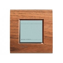 Bticino livinglight - plaque rectangulaire 2 modules noyer national LNA4802LNC