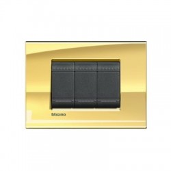 Bticino livinglight - plaque rectangulaire 3 modules or LNA48030A