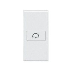 Bticino livinglight - touche axiale sonnette 1 module blanc N4916D