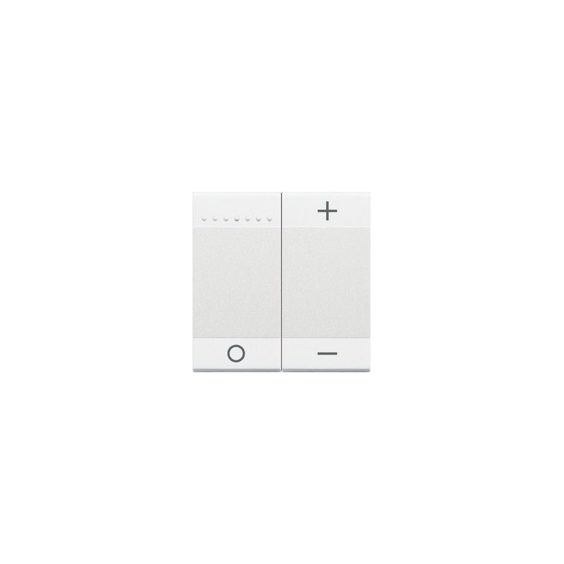 Bticino livinglight - variateur poussoir 300-600w resistif-inductif 2 modules blanc N4408N