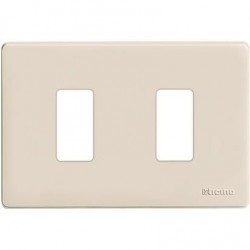 Bticino Plaque de recouvrement Magic - 2 modules - pour support réf. 503R - Ivoire 503/2/R