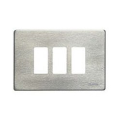 Bticino Plaque de recouvrement Magic - 3 modules - pour support réf. 503R - Aluminium 503/3/AL