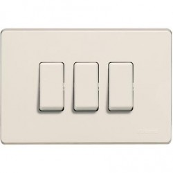 Bticino Plaque de recouvrement Magic - 3 modules - pour support réf. 503R - Ivoire 503/3/R