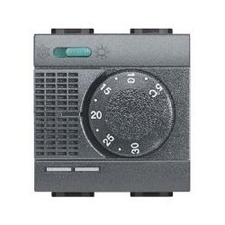 Bticino thermostat living - 230v - 2 a - électronique - avec commutateur été/hiver L4442