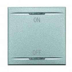 Bticino touche my home pour axolute - symbole on-off - gris clair - 2 modules HC49112AG