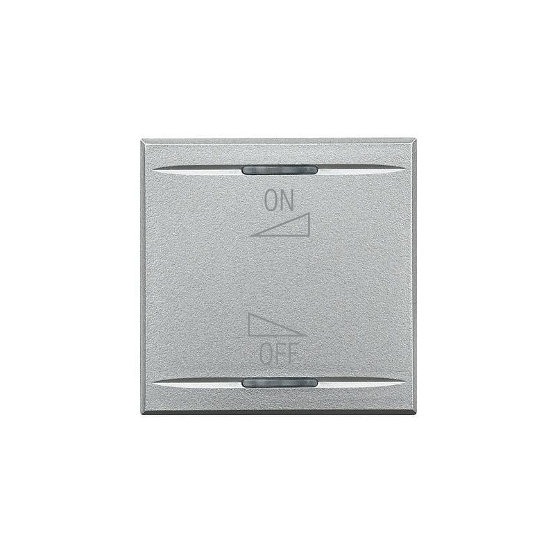 Bticino touche my home pour axolute - symbole on-off réglage - gris clair - 2 modules HC49112AI