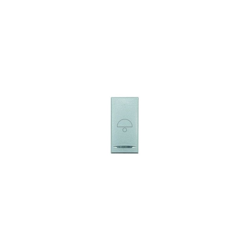 Bticino touche my home pour axolute - symbole sonnerie - gris clair - 1 module HC4915BB