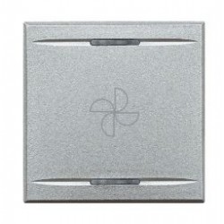 Bticino touche my home pour axolute - symbole ventilateur - gris clair - 2 modules HC49112BC