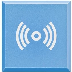Bticino voyant axolute - symbole blanc alarme sur fond bleu - 1/2 module H4920LL
