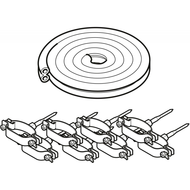 Bulex kit tube duo isole cuivre rouge avec colliers 10m 0020136746