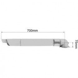 Bulex kit ventouse horizontal 118.5 cm avec coude diamètre 80/125