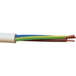 Câble souple vtmb blanc 3g 0.75 par mètre H05VVF3G0.75