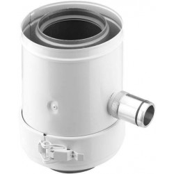 Daalderop adaptateur avec évacuation condensé de diamètre 80-125mm en aluminium/PP de type vidange condensation 5200014