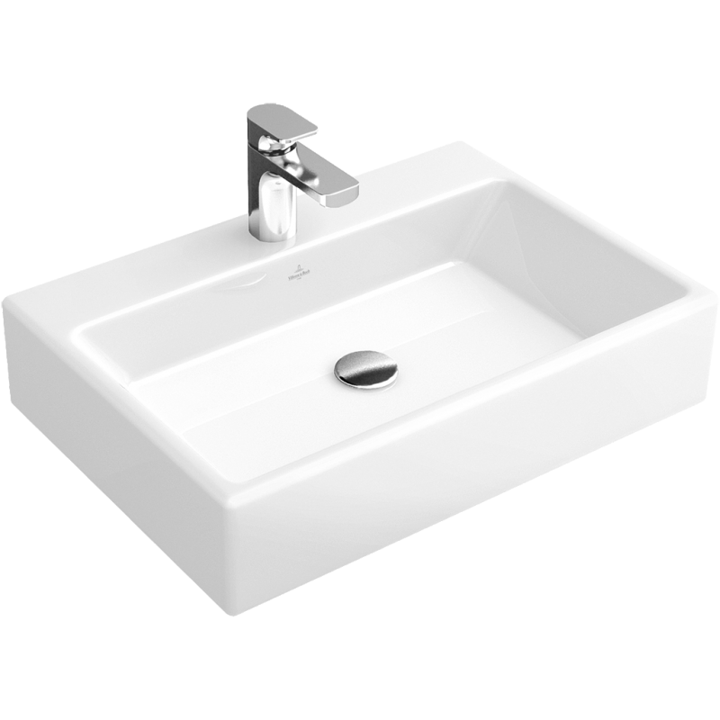 Villeroy & Boch, lavabo à poser 60cm sans trou robinet Memento blanc. 51356201