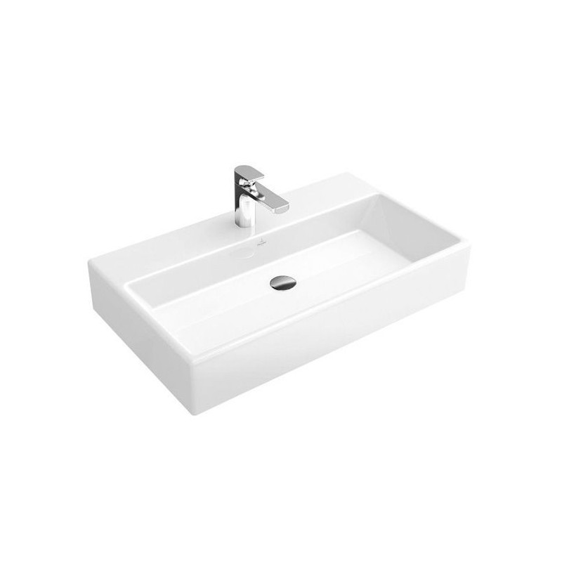 Villeroy & Boch, lavabo pour meuble Memento 80cm plus 1 (3) trou robinet blanc. 51338G01