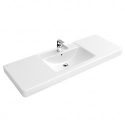 Villeroy & Boch, vasque meuble Memento /subway 130cm plus trou robinet blanc. 61181301