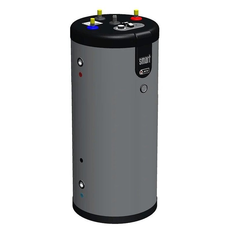 ACV boiler smart de 160L plus avec groupe de sécurité puissance 39KW hauteur 1160 mm diamètre 565 mm 06602601