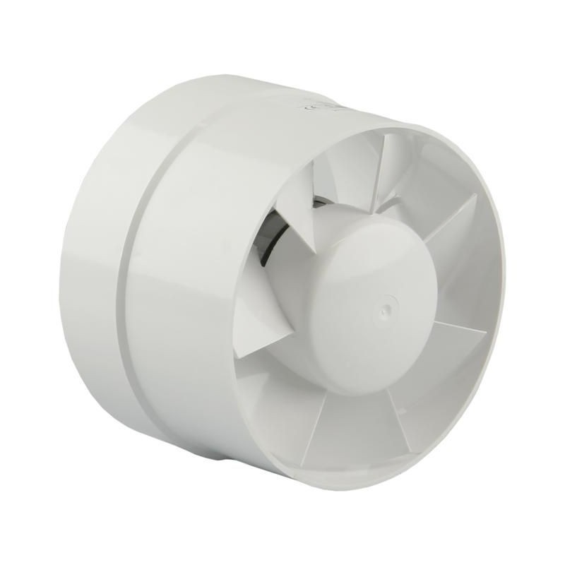 Renson Ventilateur tubulaire diametre 100 RAL9010 blanc 105m³/h passage d'air DIY 67121006