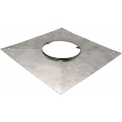 Poujoulat plaque d'étanchéité carrée en inox pour Coproflex de diamètre 130mm PE130C+45130021