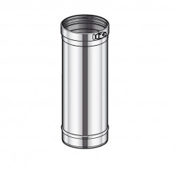 Poujoulat tube à simple paroi inox condenseur de diamètre 130 mm et longueur 45 cm  ED450130CD+44130004