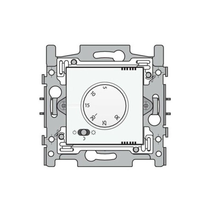 Niko Thermostat électronique avec commutateur à 3 positions, acier blanc 154-88000