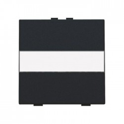 Niko Manette simple avec porte-étiquette pour poussoir câble-bus ou RF, noir 161-00006