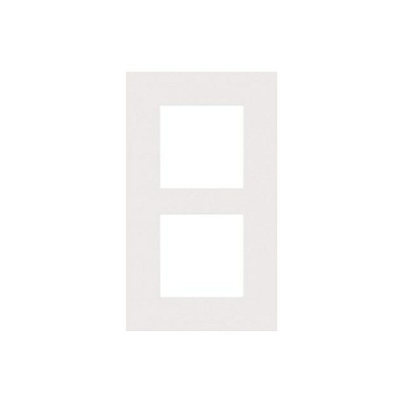 Niko Plaque de recouvrement (60mm) double vertical, acier blanc 154-76200