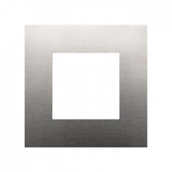 Niko Plaque de recouvrement (60mm) simple, inox blanc 250-76100