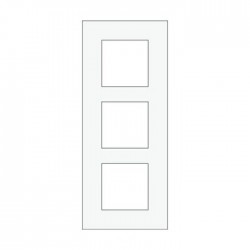 Niko Plaque de recouvrement (60mm) triple vertical, acier blanc 154-76300