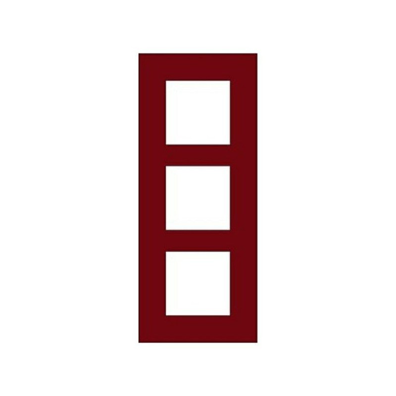 Niko Plaque de recouvrement (60mm) triple vertical, rouge naturel  152-76300