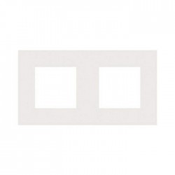 Niko Plaque de recouvrement (71mm) double horizontal, acier blanc 154-76800