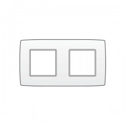 Niko Plaque de recouvrement (71mm) double horizontal, blanc 101-76800