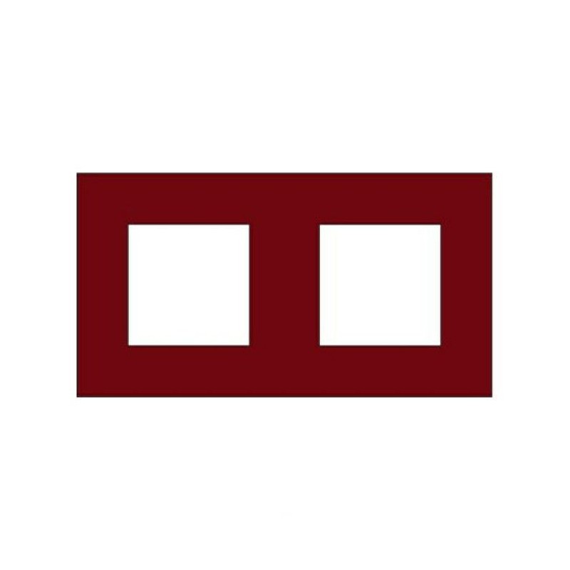 Niko Plaque de recouvrement (71mm) double horizontal, rouge naturel 152-76800