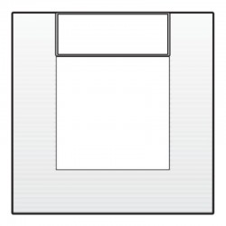 Niko Plaque de recouvrement (71mm) simple avec porte-étiquette, blanc 101-76101
