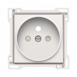 Niko Enjoliveur simple pour prise de courant 2P+A (broche) + sécurité, blanc 101-66101
