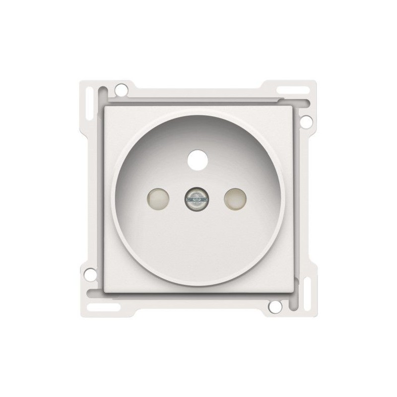 Niko Enjoliveur simple pour prise de courant 2P+A (broche) + sécurité, blanc 101-66101