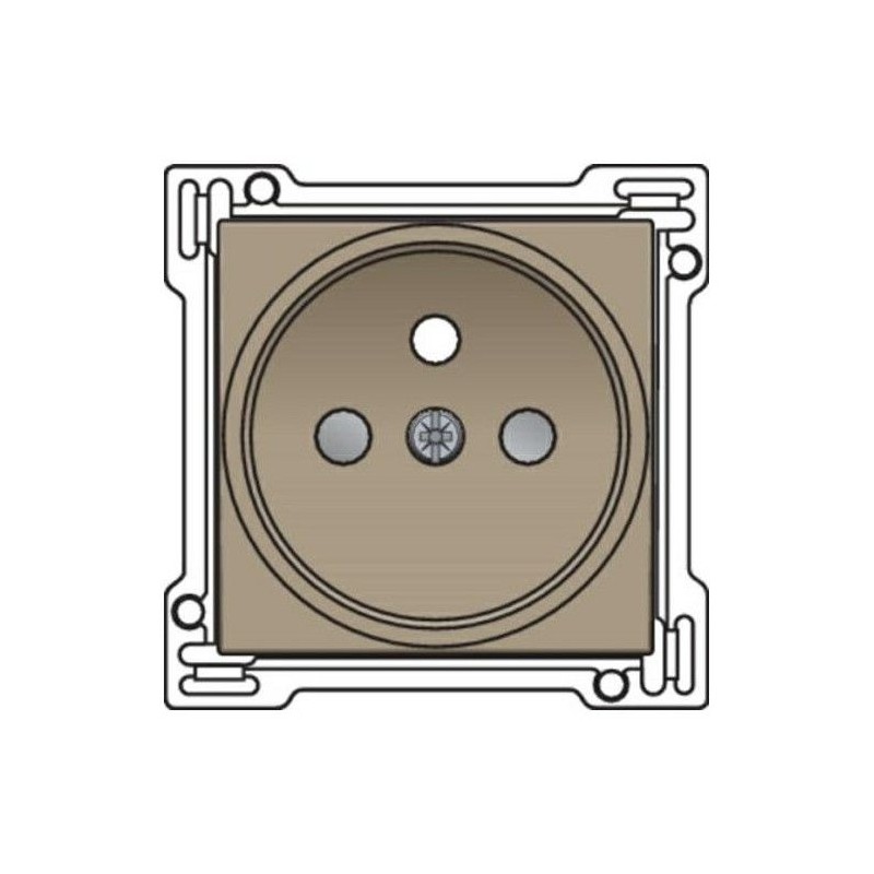 Niko Enjoliveur simple pour prise de courant 2P+A (broche) + sécurité, bronze 123-66101