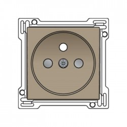 Niko Enjoliveur simple pour prise de courant 2P+A (broche) + sécurité, bronze 123-66601
