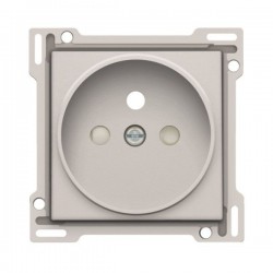 Niko Enjoliveur simple pour prise de courant 2P+A (broche)+sécurité, gris clair 102-66101