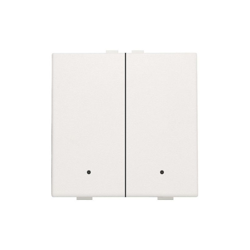 Niko Home Control commande d' éclairage double avec led, Original blanc 101-52002