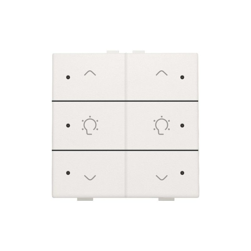 Niko Home Control commande double variateur avec touche sixtuple+led, Original blanc 101-52046