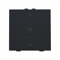 Niko Home Control commande simple variateur avec touche triple+led, noir 161-52043