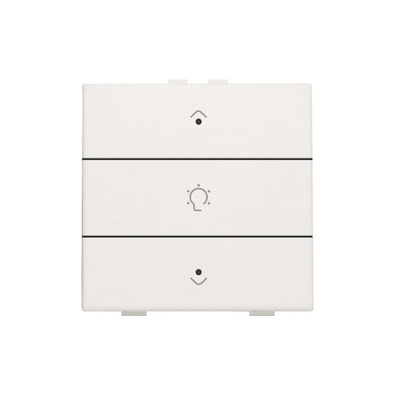 Niko Home Control commande simple variateur avec touche triple+led, Original blanc 101-52043