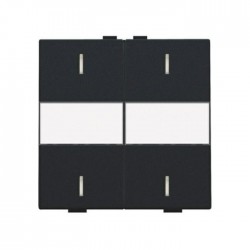 Niko Manette double avec porte-étiquette pour poussoir câble-bus avec feedback, noir 161-00038